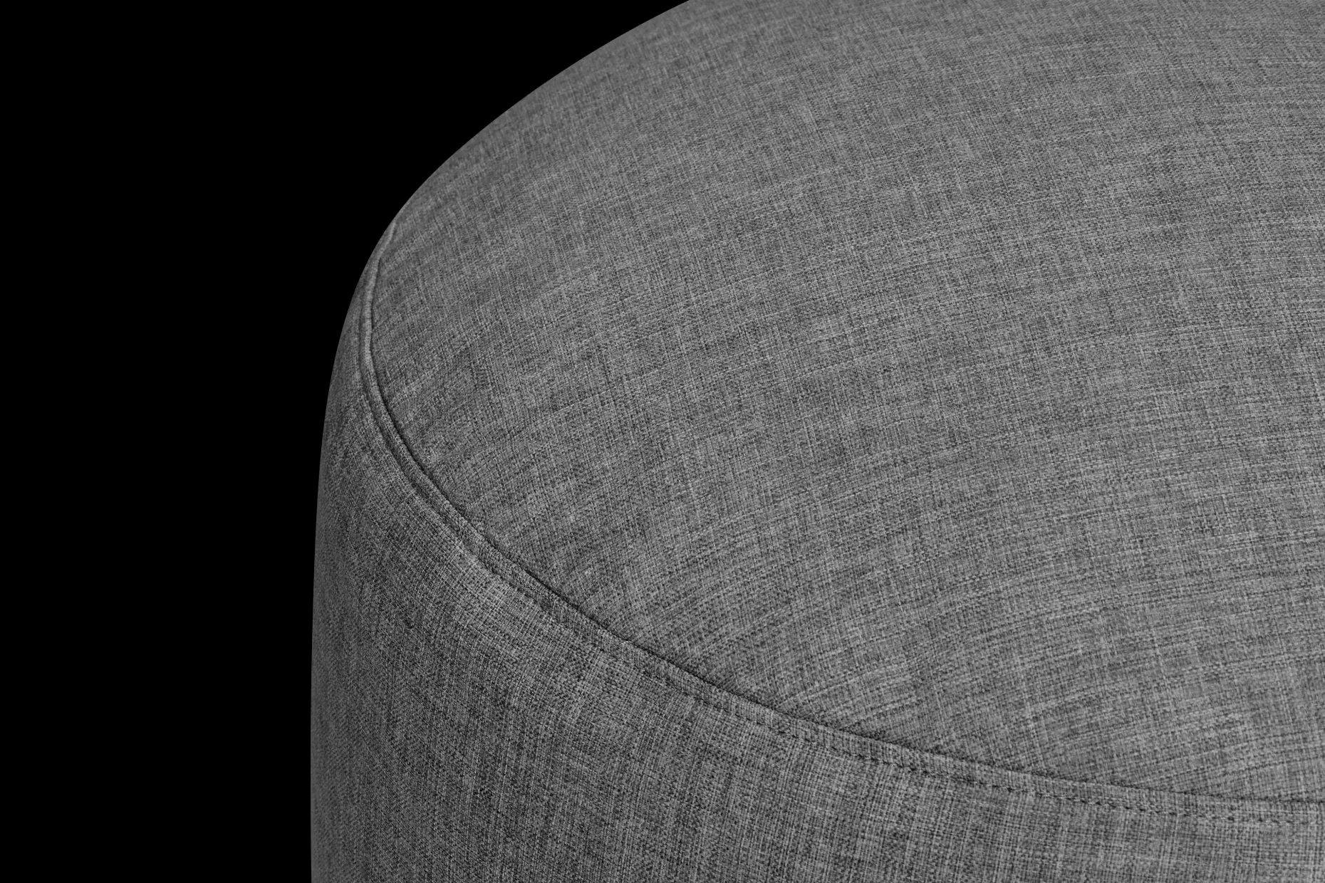 Point Large Outdoor Pouf de grande taille - peut être utilisé à l’extérieur, gris, 70x70x40 cm