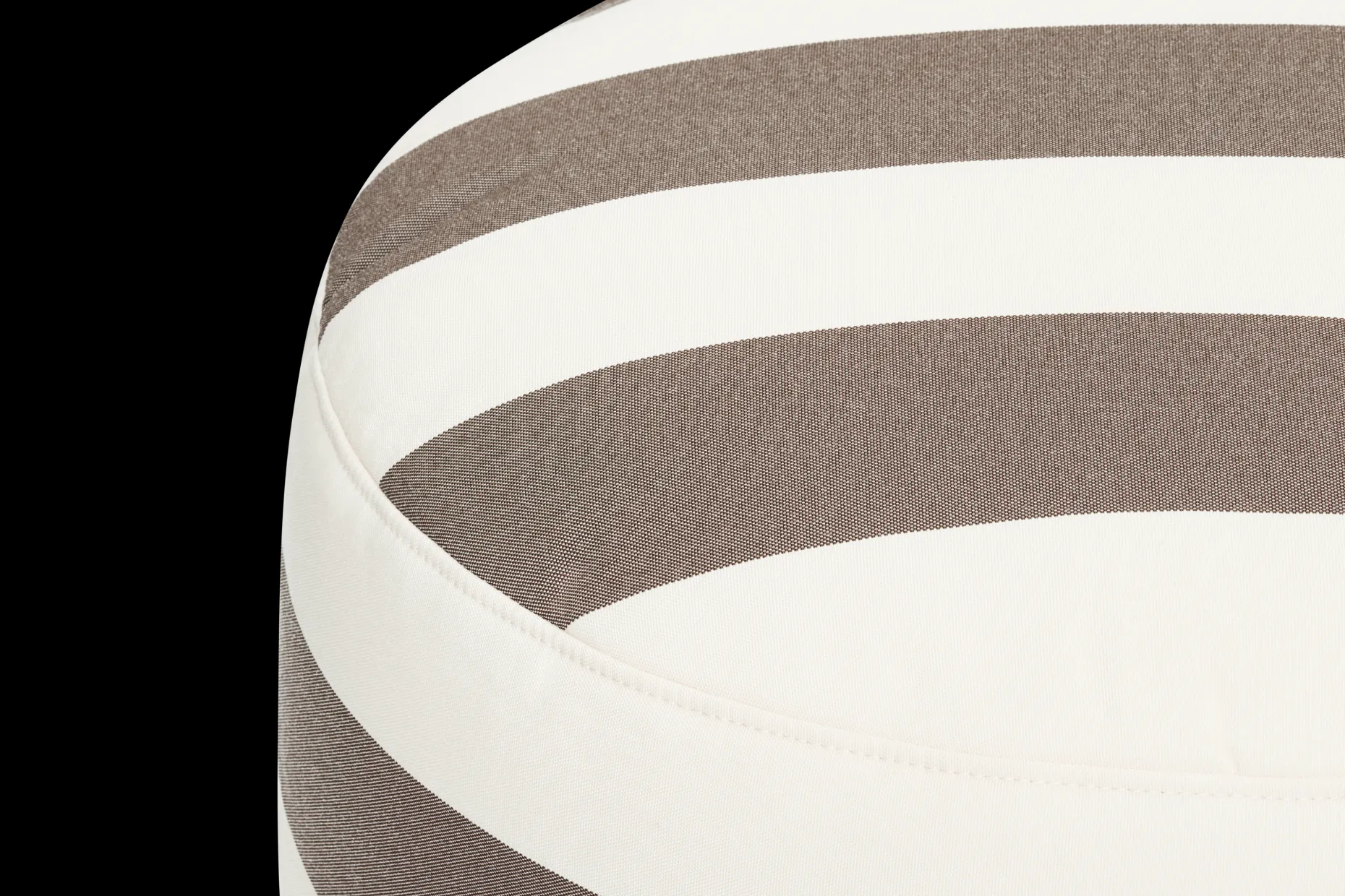 Point Large Outdoor Pouf de grande taille - peut être utilisé à l’extérieur, marron, 70x70x40 cm