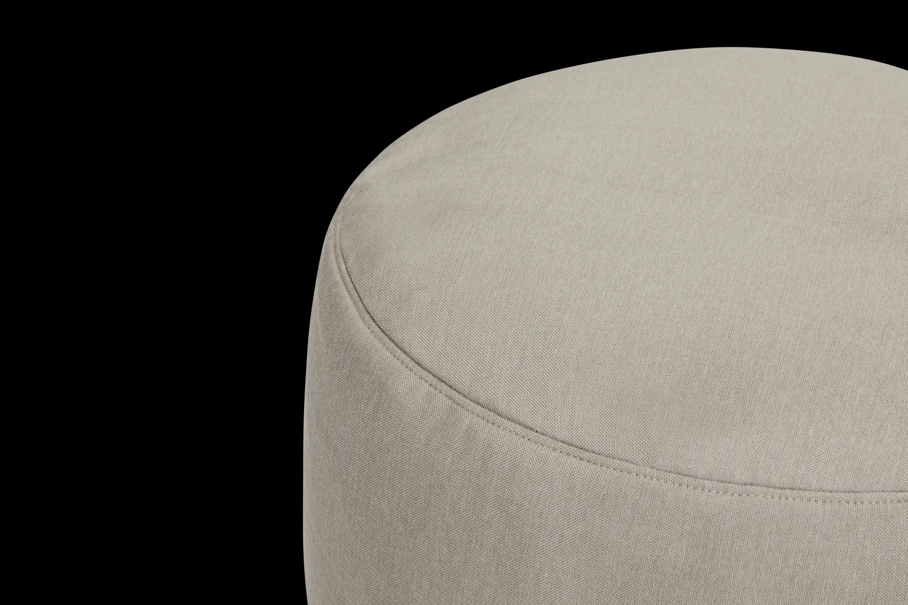 Point Large Outdoor Pouf de grande taille - peut être utilisé à l’extérieur, gris, 70x70x40 cm