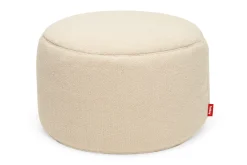 Point Large Sherpa Grand pouf d’intérieur, beige, 70x70x40 cm