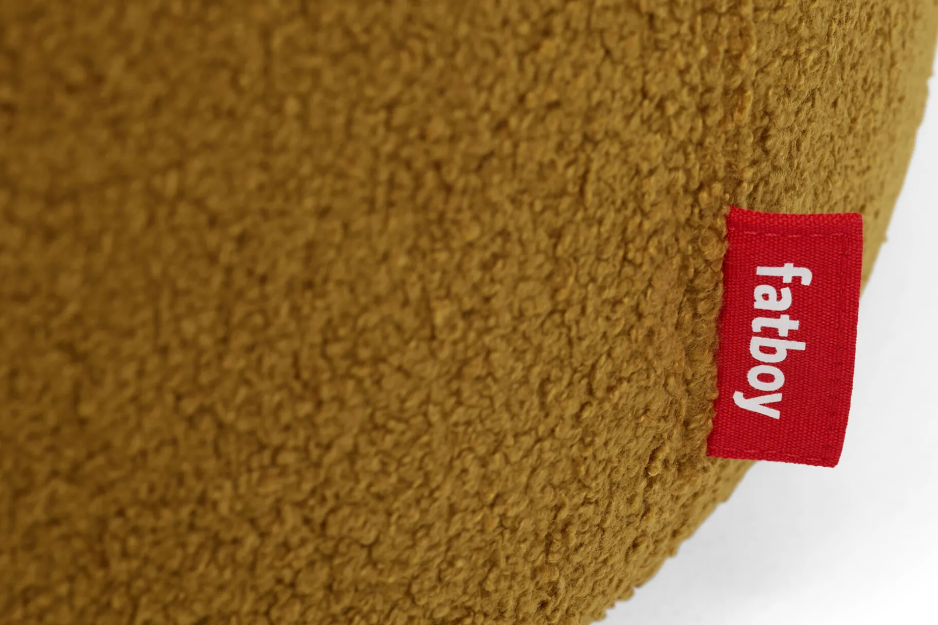 Point Large Sherpa Grand pouf d’intérieur, or, 70x70x40 cm