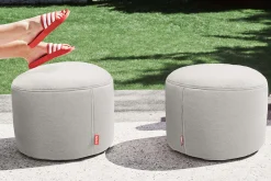 Point Outdoor Pouf d’extérieur, gris, 50x50x35 cm