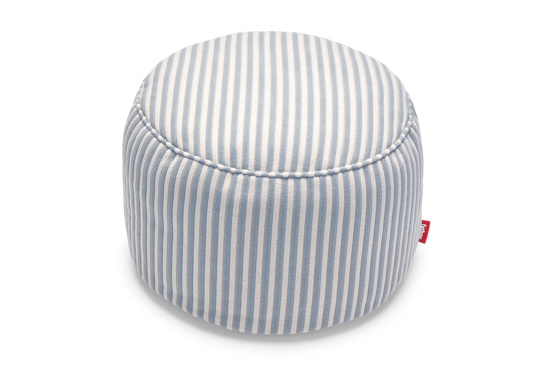 Point Terry Pouf en éponge, bleu, 50x50x35 cm