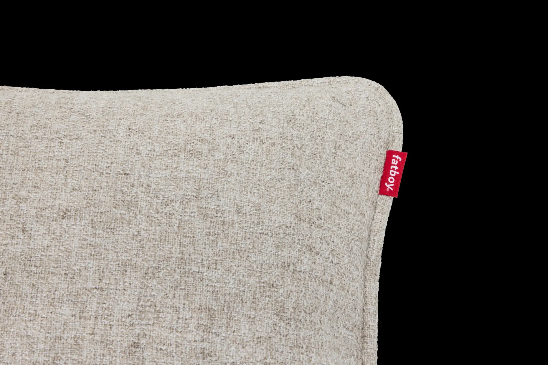 Puff Pillow Boucle Coussin décoratif, beige, 65x24 cm