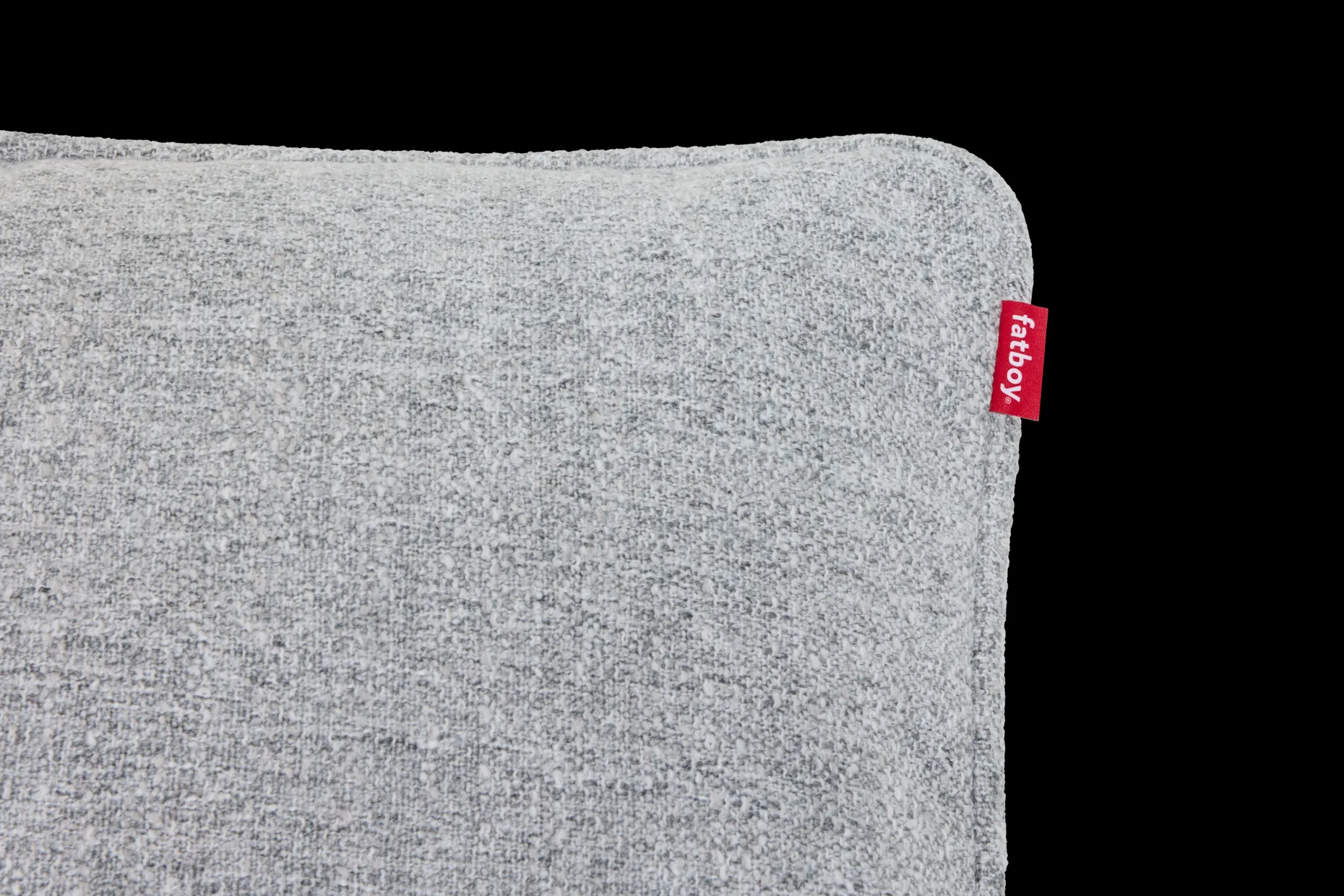 Puff Pillow Boucle Coussin décoratif, gris, 65x24 cm