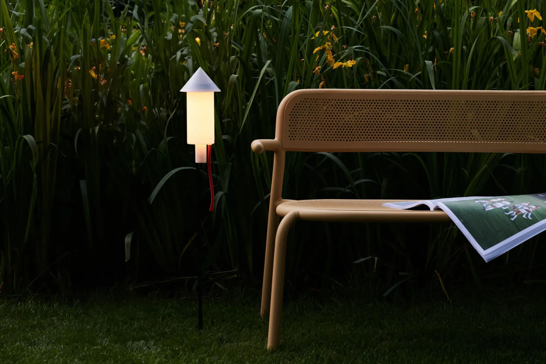 Racket La Surprise Lampe solaire d’extérieur, 13x85 cm