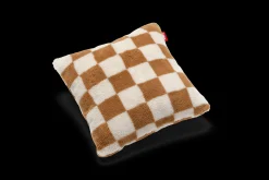 Square Pillow Teddy Un coussin en tissu peluche ultra-doux, marron, 50x50 cm