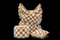 Square Pillow Teddy Un coussin en tissu peluche ultra-doux, marron, 50x50 cm