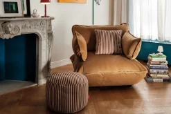 Square Pillow Terry Coussin décoratif, marron, 50x50 cm