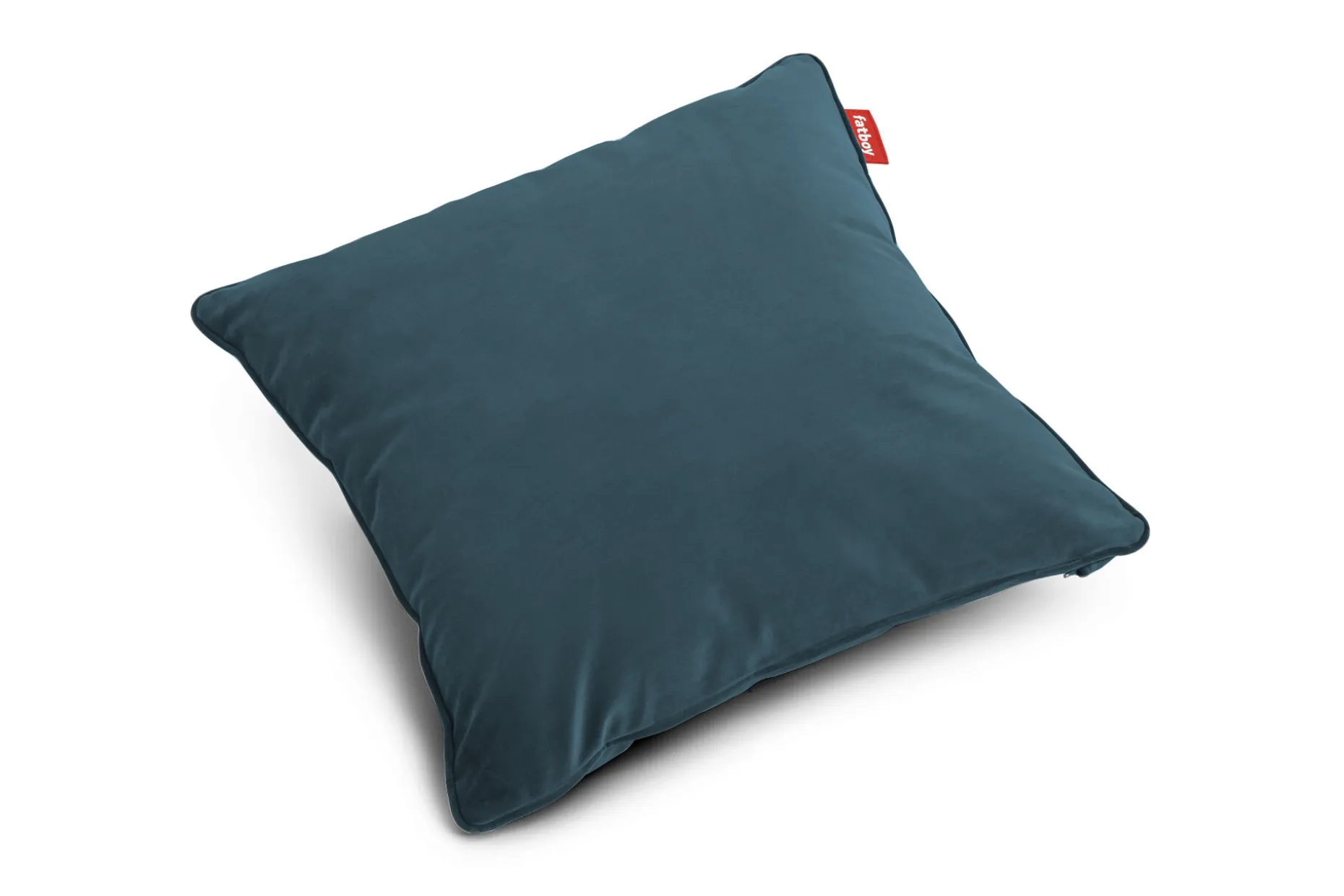 Square Pillow Velvet Coussin décoratif, bleu, 50x50x5 cm