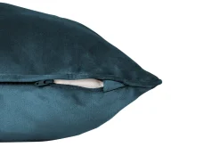 Square Pillow Velvet Coussin décoratif, bleu, 50x50x5 cm