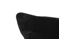 Square Pillow Velvet Coussin décoratif, black, 50x50x5 cm
