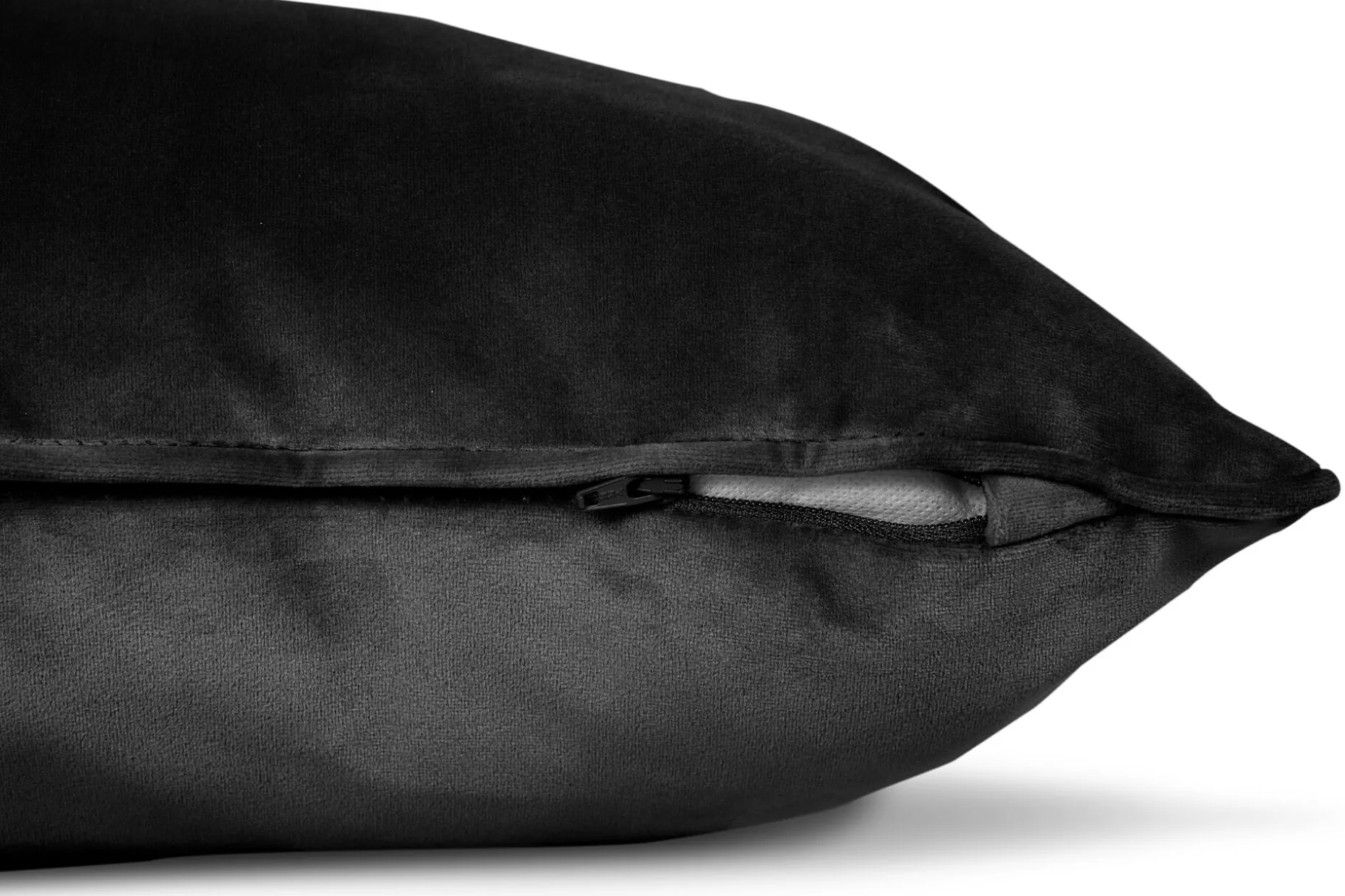 Square Pillow Velvet Coussin décoratif, black, 50x50x5 cm