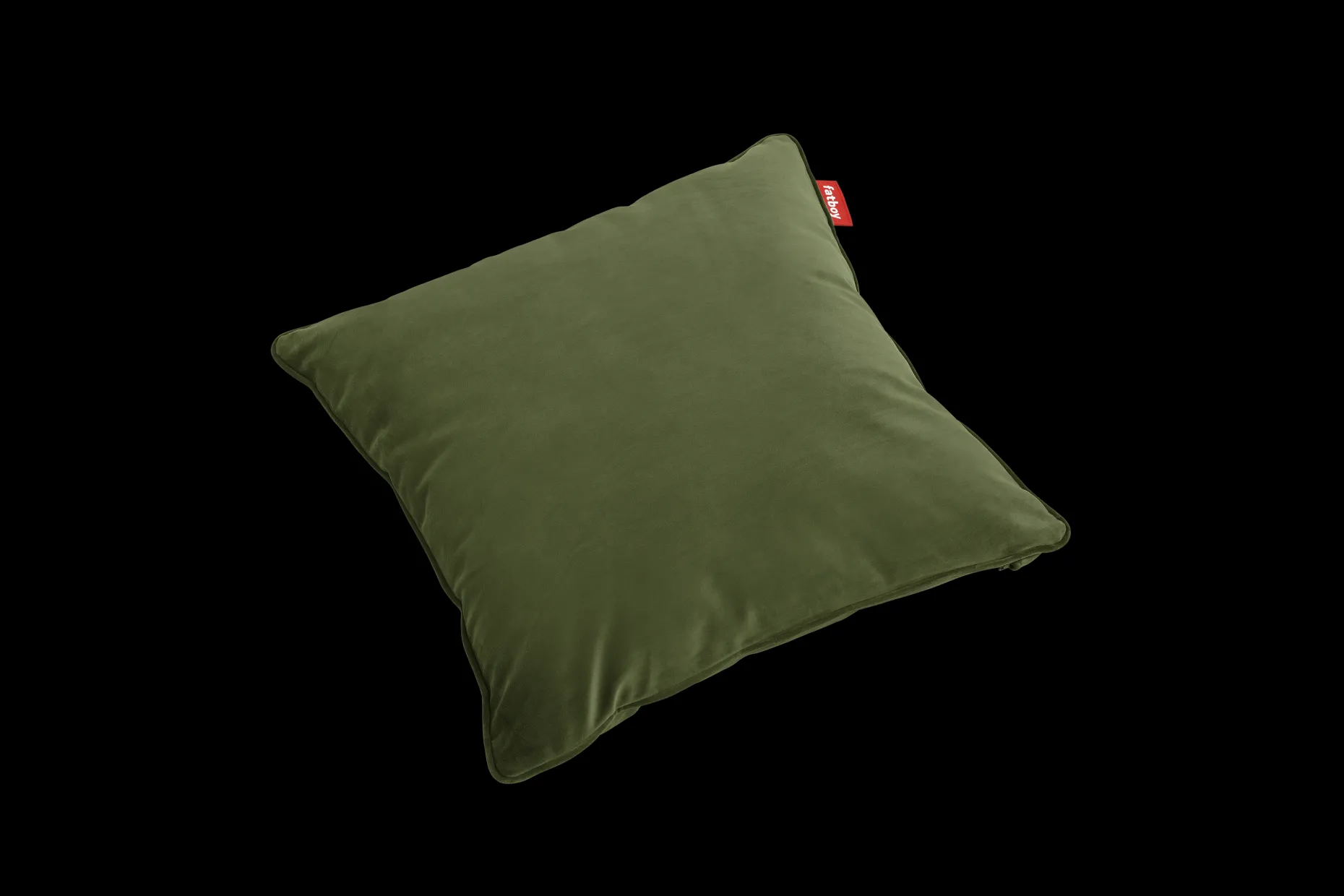 Square Pillow Velvet Coussin décoratif, vert, 50x50x5 cm