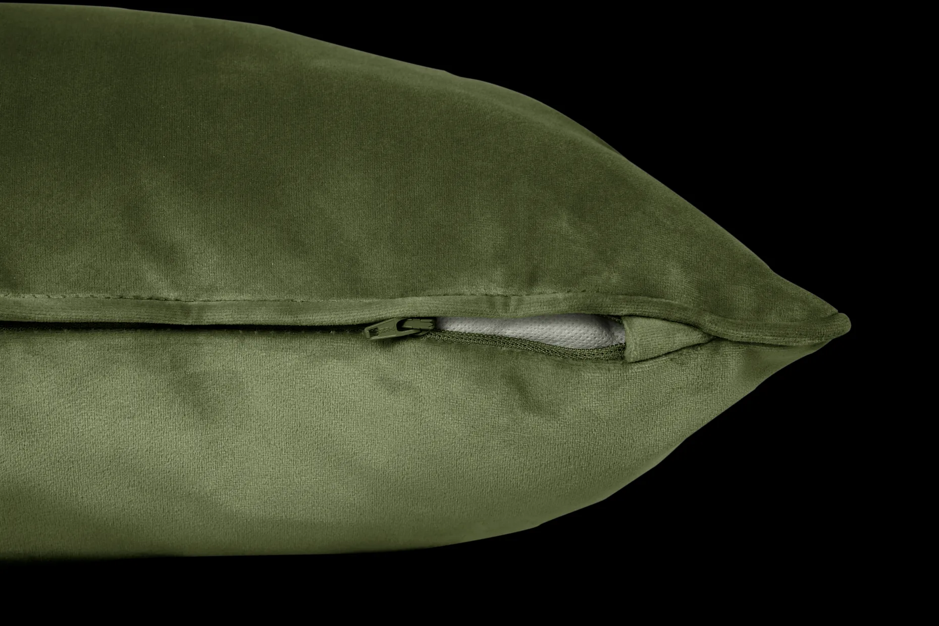 Square Pillow Velvet Coussin décoratif, vert, 50x50x5 cm