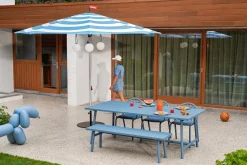 Stripesol + Base Black Parasol avec pied, 350x350x280 cm