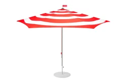 Stripesol + Base Light Grey Parasol avec pied, 350x350x280 cm