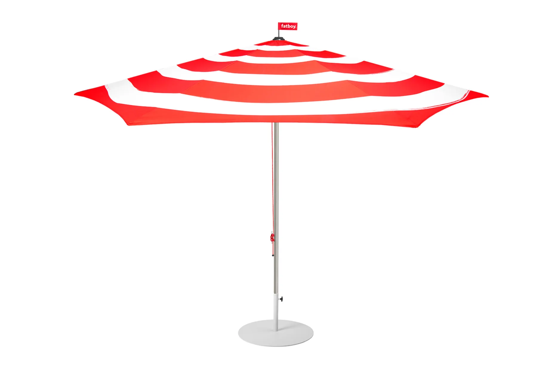 Stripesol + Base Light Grey Parasol avec pied, 350x350x280 cm