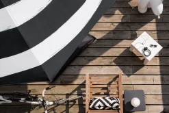 Stripesol 350 cm Parasol, black, 350x350x280 cm