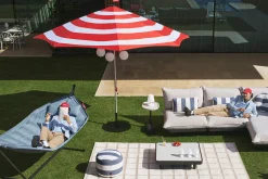 Stripesol 350 cm Parasol, rouge, 350x350x280 cm