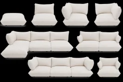 Sumo Armrest Boucle Accoudoir, beige, 65x25x35 cm