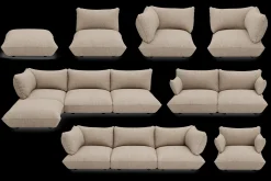 Sumo Armrest Boucle Accoudoir, marron, 65x25x35 cm