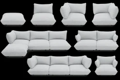 Sumo Armrest Boucle Accoudoir, gris, 65x25x35 cm
