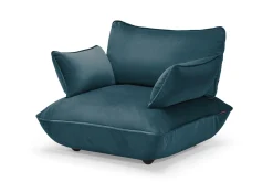 Sumo Armrest Velvet Accoudoir, bleu, 69x35 cm