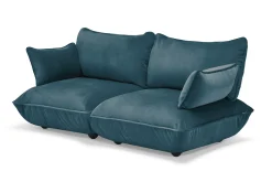 Sumo Armrest Velvet Accoudoir, bleu, 69x35 cm