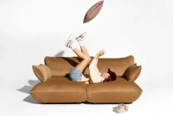 Sumo Armrest Velvet Accoudoir, marron, 69x35 cm