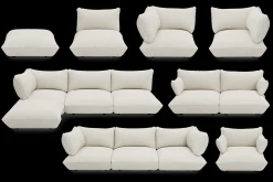 Sumo Corner Seat Boucle Corner Seat, beige, 108x108x90 cm