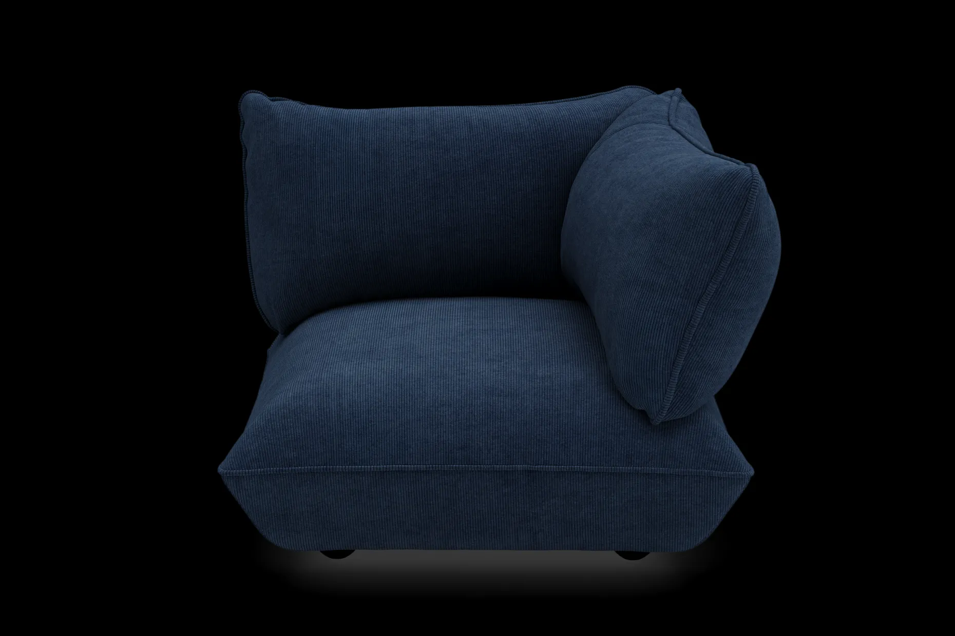 Sumo Corner Seat Right Cord Corner Seat, bleu, 108x108x90 cm
