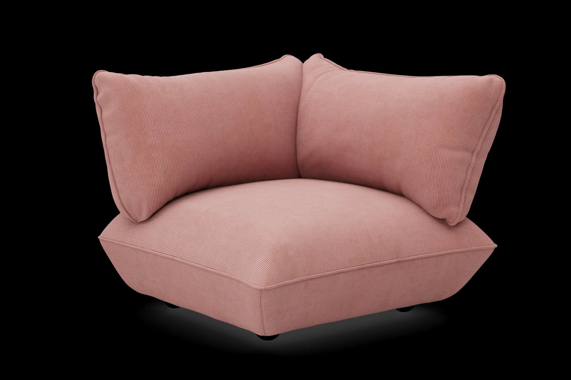 Sumo Corner Seat Right Cord Corner Seat, rose, 108x108x90 cm