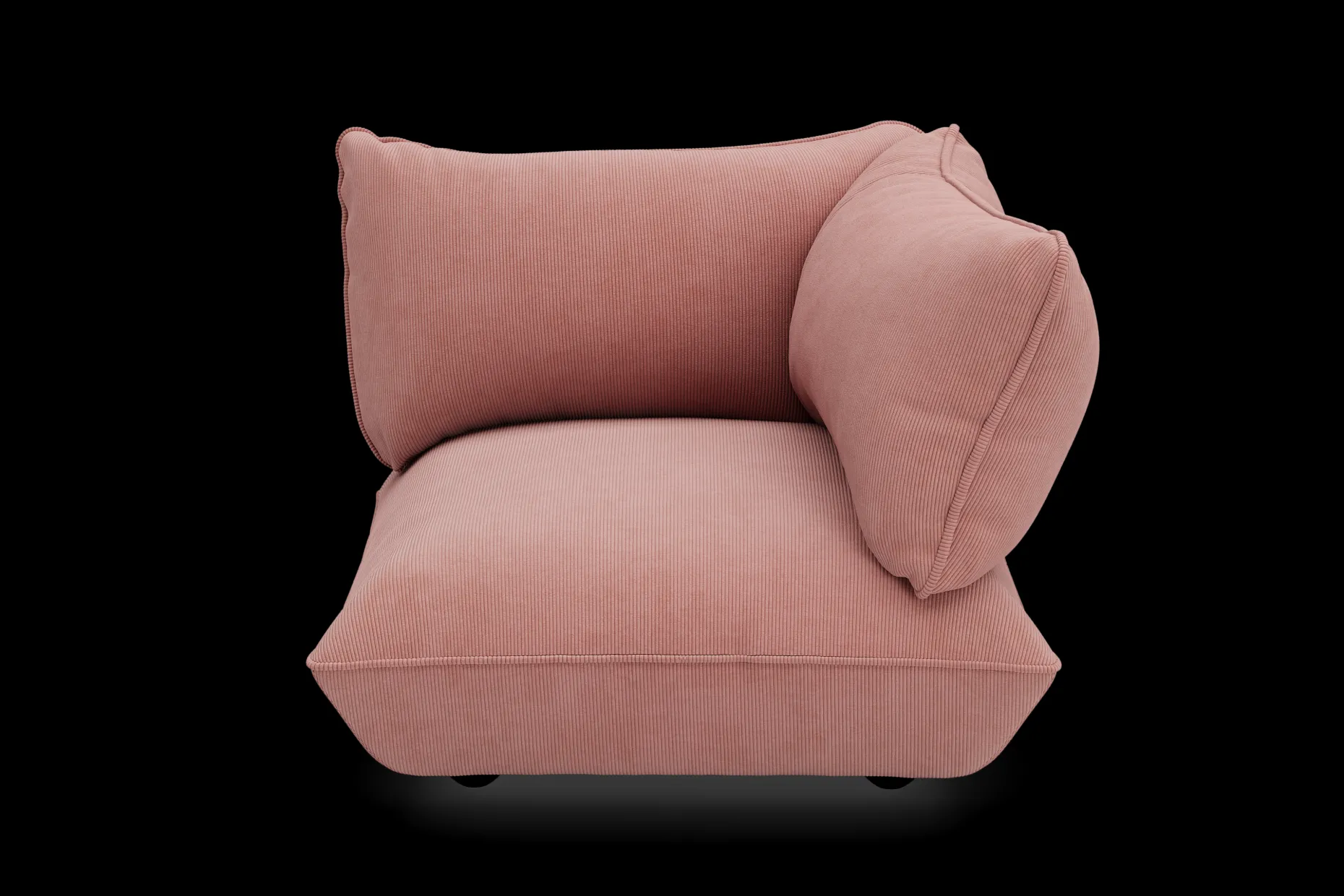 Sumo Corner Seat Right Cord Corner Seat, rose, 108x108x90 cm