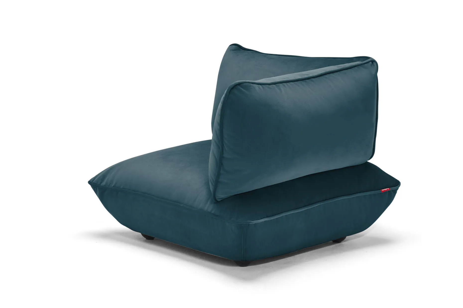 Sumo Corner Seat Velvet Corner Seat, bleu, 108x108x90 cm