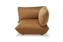 Sumo Corner Seat Velvet Corner Seat, marron, 108x108x90 cm