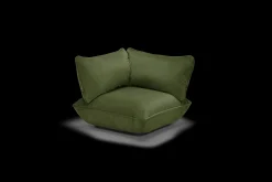 Sumo Corner Seat Velvet Corner Seat, vert, 108x108x90 cm