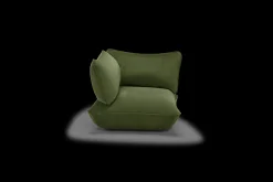 Sumo Corner Seat Velvet Corner Seat, vert, 108x108x90 cm
