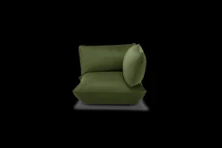 Sumo Corner Seat Velvet Corner Seat, vert, 108x108x90 cm