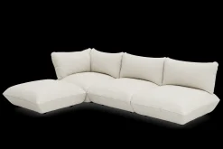 Sumo Corner Sofa Boucle Beige Canapé modulaire d’intérieur, 301x108x90 cm