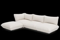 Sumo Corner Sofa Boucle Creme Canapé modulaire d’intérieur, 301x108x90 cm