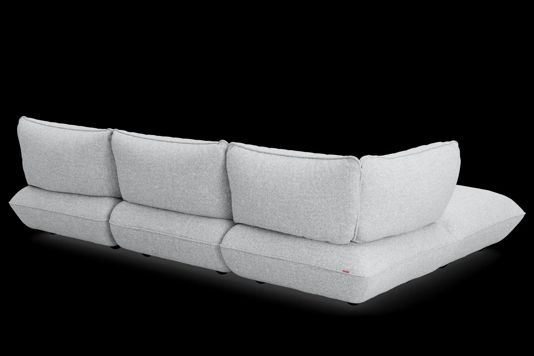 Sumo Corner Sofa Boucle Light Grey Melange Canapé modulaire d’intérieur, 301x108x90 cm