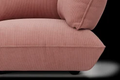 Sumo Corner Sofa Right Cord Soft Pink Canapé modulaire d’intérieur, 301x108x90 cm