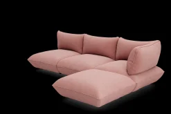 Sumo Corner Sofa Right Cord Soft Pink Canapé modulaire d’intérieur, 301x108x90 cm