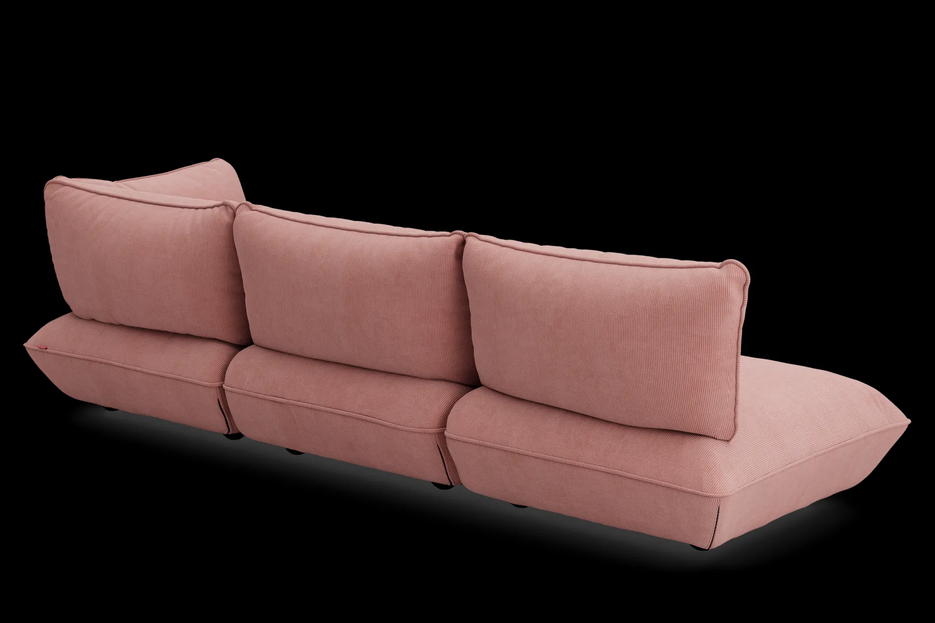 Sumo Corner Sofa Right Cord Soft Pink Canapé modulaire d’intérieur, 301x108x90 cm