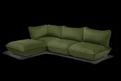 Sumo Corner Sofa Velvet Canapé modulaire d’intérieur, 301x108x90 cm