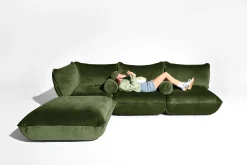 Sumo Corner Sofa Velvet Canapé modulaire d’intérieur, 301x108x90 cm