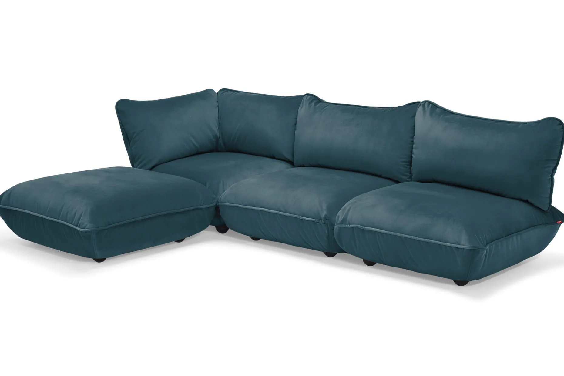 Sumo Corner Sofa Velvet Canapé modulaire d’intérieur, 301x108x90 cm