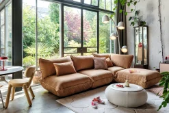 Sumo Corner Sofa Velvet Canapé modulaire d’intérieur, 301x108x90 cm