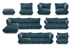 Sumo Hocker Velvet Hocker, bleu, 108x108x44 cm